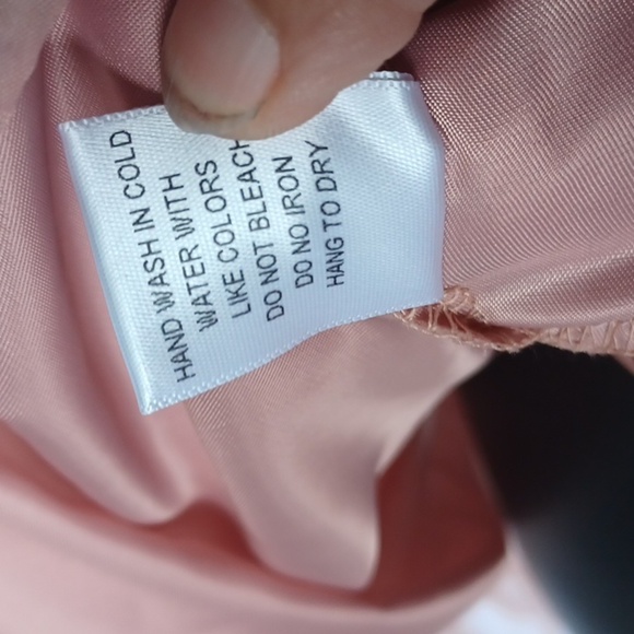 Luxxel Blush Pink Short Dress with Criss Cross Back and Tulle, Sz M - Picture 8 of 8